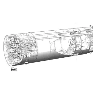 Bristol Siddeley Black arrow - final standard Cutaway Drawing