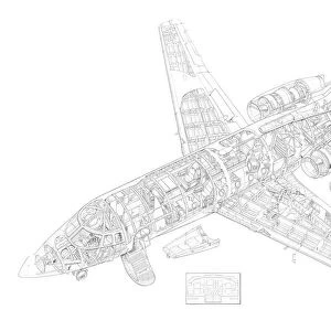 British Aerospace 125-1000 Cutaway Drawing