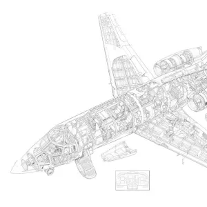 British Aerospace 125-1000 Cutaway Drawing