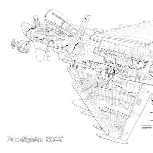 British Aerospace Eurofighter 2000 Typhoon Cutaway Drawing