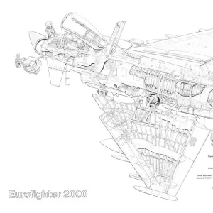 British Aerospace Eurofighter 2000 Typhoon Cutaway Drawing