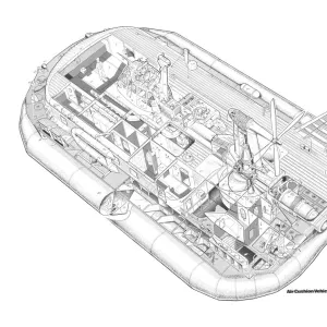 British Hovercraft corp BH-7 Cutaway Drawing