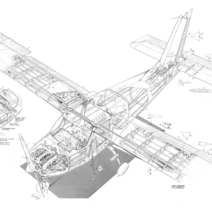 Britten Norman BN3 Cutaway Drawing