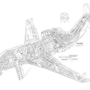 Canadair Challenger Cutaway Drawing