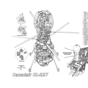 Canadair CL-227 Cutaway Drawing