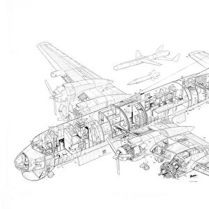 Canadair CL-28 Argus Cutaway Drawing