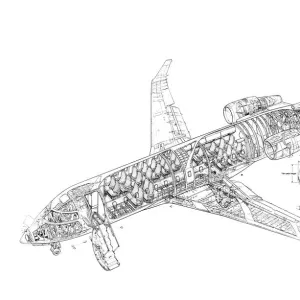 Canadair Regional Jet Cutaway Drawing