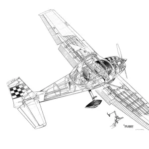 Cessna 150 Aerobat Cutaway Drawing