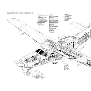 Cessna Caravan 1 Cutaway Poster