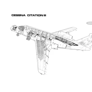 Cessna Citation III Cutaway Drawing