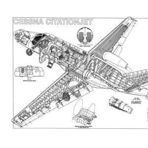 Cessna CitationJet Cutaway Drawing