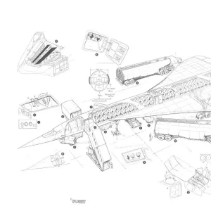 Concorde Ground Handling Cutaway Drawing