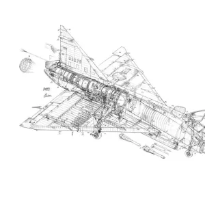 Convair F-102 Delta Dagger Cutaway Drawing