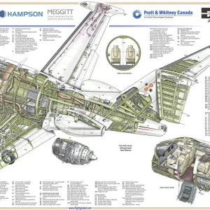 Cutaway Posters, Business Aircraft Cutaways, Eclipse500