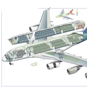 Cutaway Posters, Civil Aviation 1949 Present Cutaways, 380HR