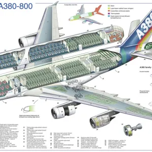 A380 Cutaway Print A380 Cutaway Print