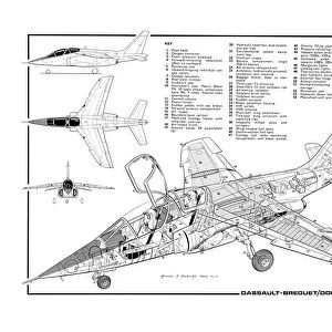 Dassault / Dornier Alpha Jet Cutaway Poster
