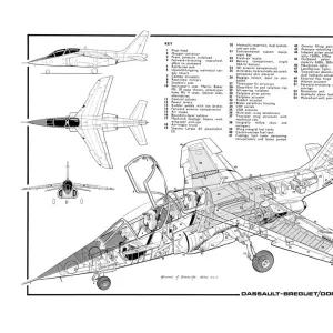 Dassault / Dornier Alpha Jet Cutaway Poster