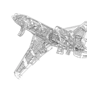 Dassault Falcon 50 Cutaway Drawing