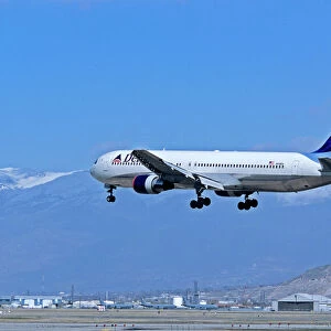 Delta Boeing 767-300 (332) landing at Salt Lake City Airport, Utah, USA
