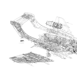 DH Sea Vixen Cutaway Drawing