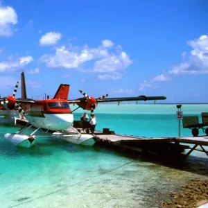 DH Twin Otter Maldivian Air Taxi at Male Airport for inter-island transfers