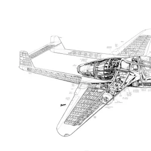 DH Vampire Mk1 Cutaway Drawing