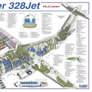 Dornier 328Jet Cutaway Poster