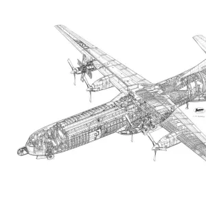 Douglas C-133 Cargomaster Cutaway Drawing