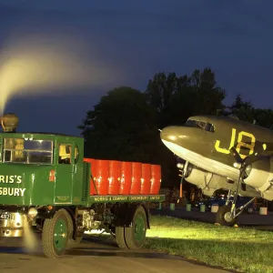 Douglas C-47 Dakota with old steam lorry at Kemble