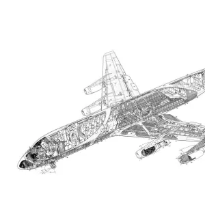 Douglas DC-8 Cutaway Drawing