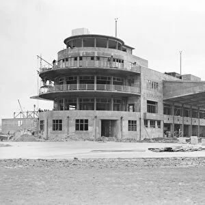 Elmdon, Birmingham Airport terminal building under construction, 1939