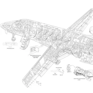 Embraer CBA-123 Cutaway Drawing