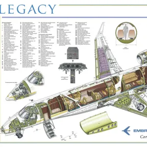 Embraer Legacy Cutaway Poster