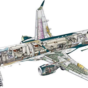 Embraer Lineage 1000 cutaway