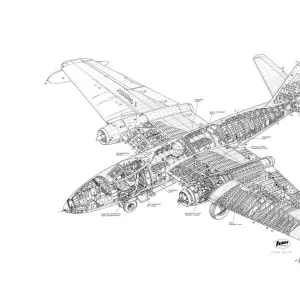 English Electric Canberra B18 Cutaway Drawing