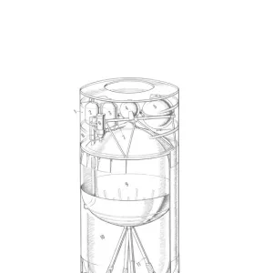 European Space Vechile Eldo Stage 3 Cutaway Drawing