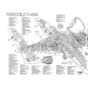 Fairchild T-46A Cutaway Poster