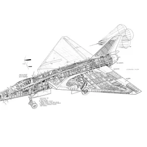 Fairey Delta II Cutaway Drawing