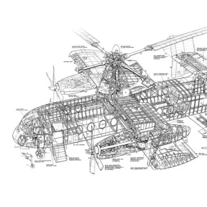 Fairey Rotodyne Cutaway Drawing