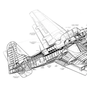 Fairey Spearfish Cutaway Drawing