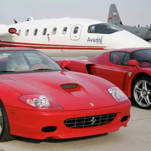 Ferraris Piaggio Avanti and cars at Dubai Airshow 2005