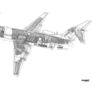 Fokker 100 Cutaway Drawing