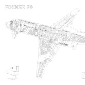 Fokker 70 Cutaway Drawing