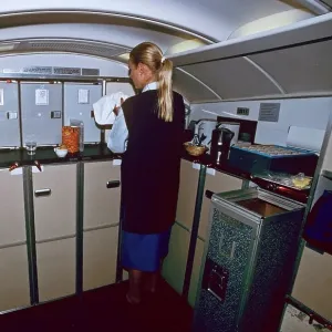 Galley for 1st Class KLM Boeing 747