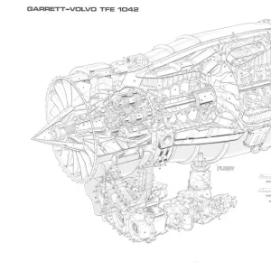 Garret TFE 1042 Cutaway Drawing