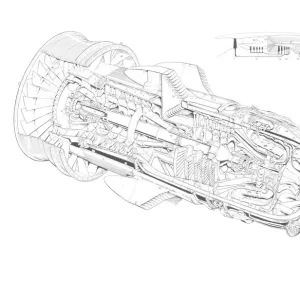 Garrett Airsearch ATF 3 Cutaway Drawing