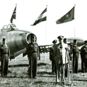 General Eissenhower addressing a presentation ceremony at NATO