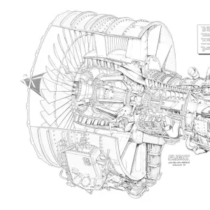 General Electric CFM 56-5C2 Cutaway Drawing