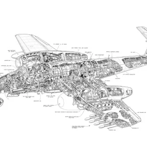 Gloster Meteor Cutaway Drawing